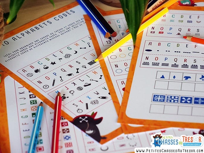 Exemple d'alphabets codés pour enfants