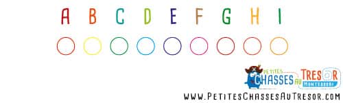 Chasse au trésor coder alphabet pour message secret