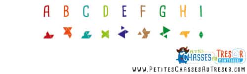 Chasse au trésor géométrique coder alphabet