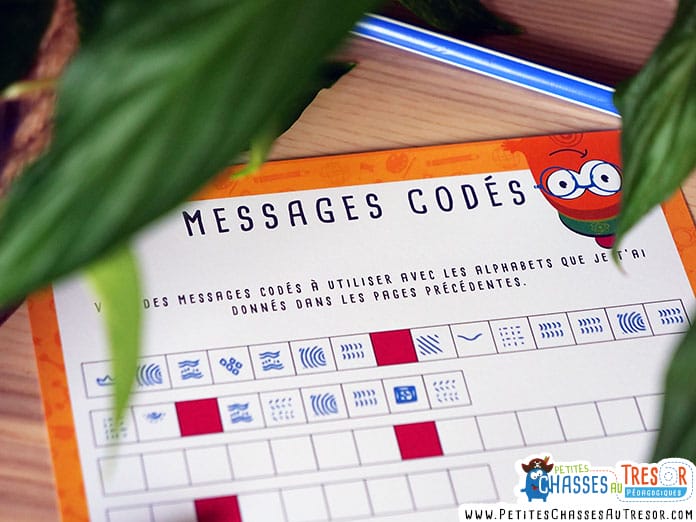 exemple de message codé pour une chasse au trésor