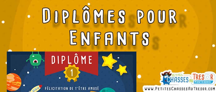 Offrir un diplôme au enfant pour une activités