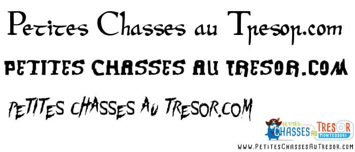 Police de caractère pirate pour écrire