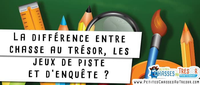 Les différences entre chasse au trésor et jeu de piste