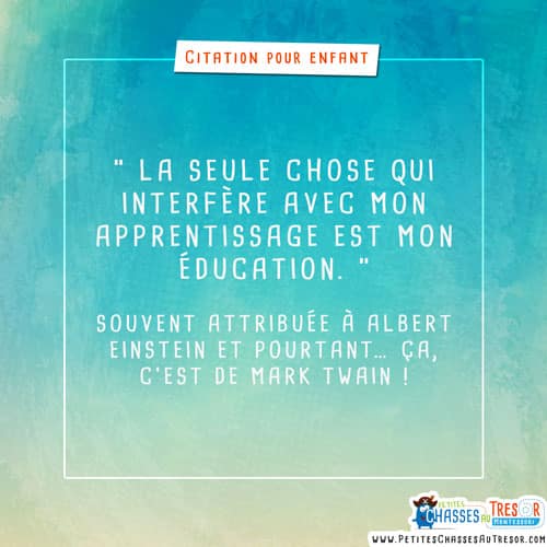 Citation éducative pour les enfant et parents