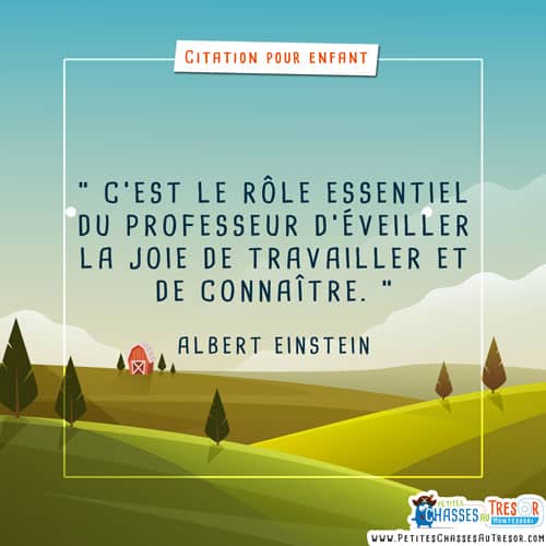 Citation pour les enfant et les professeurs