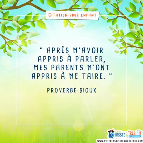 proverbe pour parents et enfants