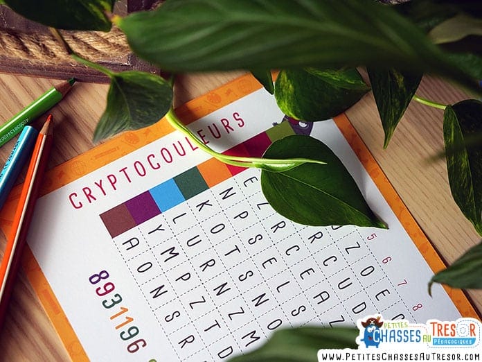 Exemple de message codé pour une chasse au trésor