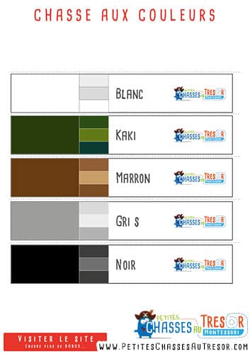 Chasse au trésor sur les couleurs