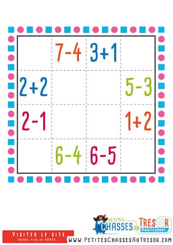 Sudoku pour enfant sur les maths