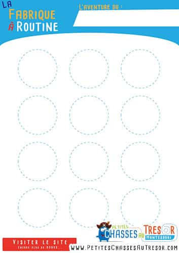 Fiche de routine à imprimer pour les petits