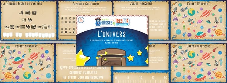 Kit chasse au trésor univers offert à imprimer