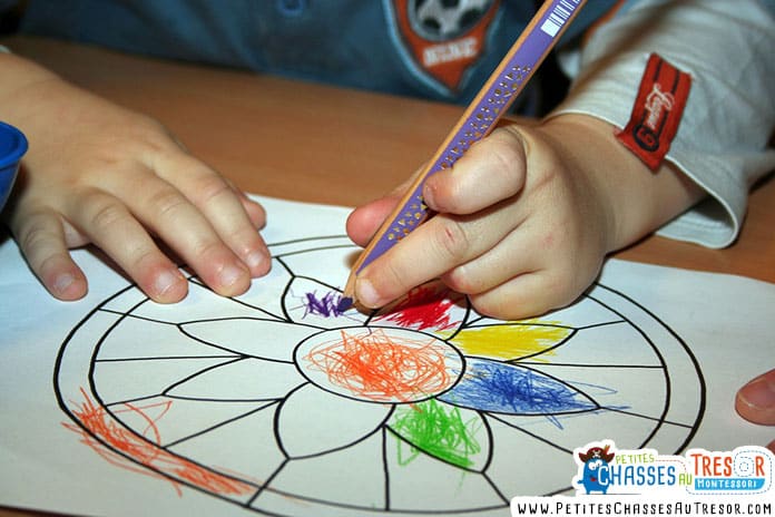 Coloriage mandala facile pour petit