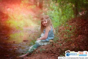 Un enfant profite du bienfait de la nature