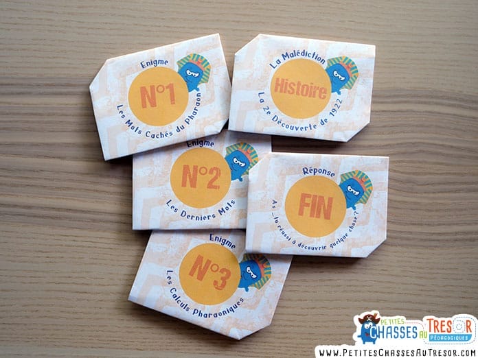 Les indices de l'escape game à imprimer