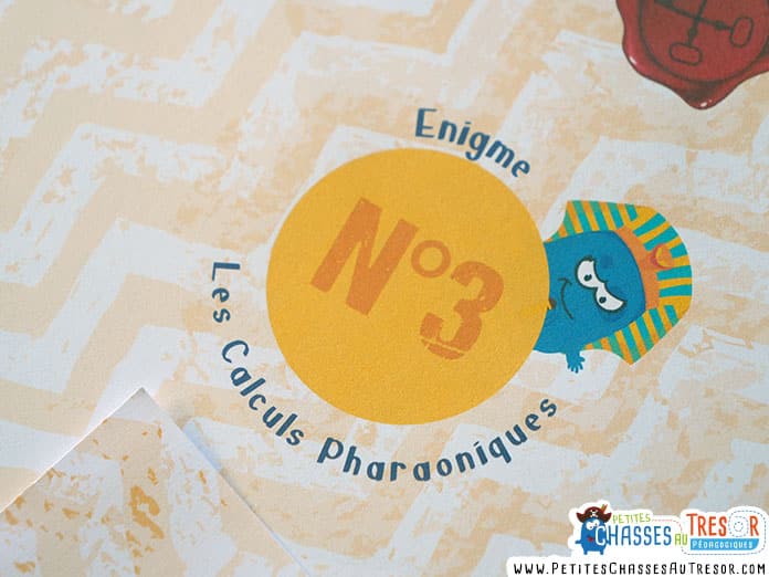 Visuel pdf à imprimer pour un escape game sur l'Egypte