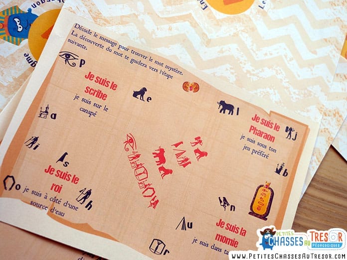 Message codé pour une énigme de l'escape game